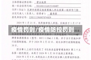 疫情罚则/疫情防控罚则