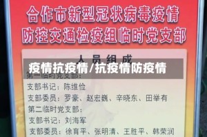 疫情抗疫情/抗疫情防疫情