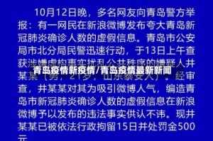 青岛疫情新疫情/青岛疫情最新新闻
