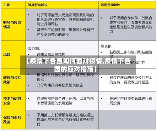 【疫情下各国如何面对疫情,疫情下各国的应对措施】-第2张图片
