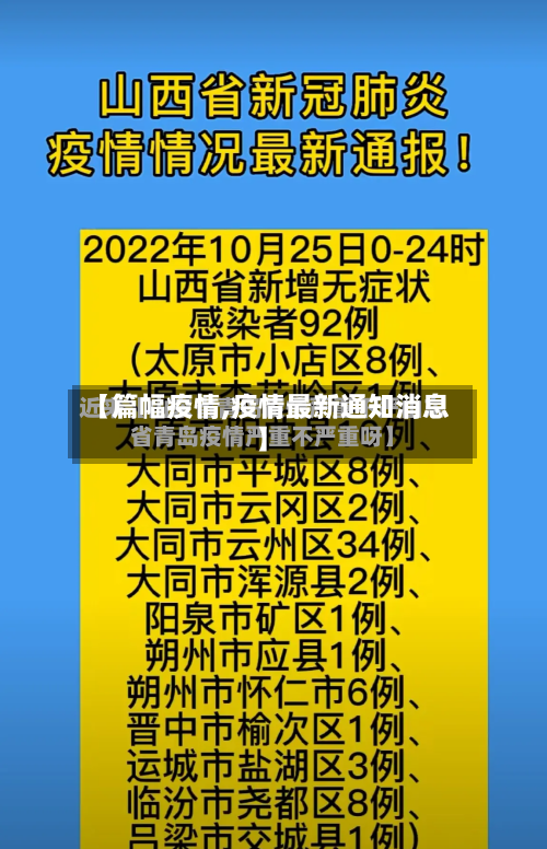 【篇幅疫情,疫情最新通知消息】-第1张图片