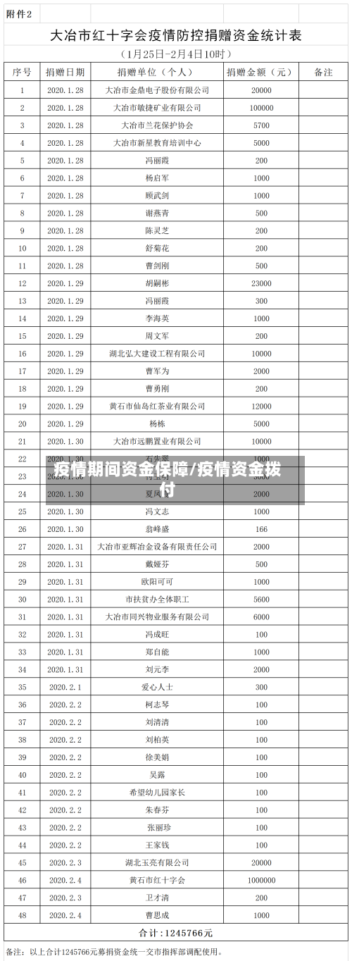 疫情期间资金保障/疫情资金拨付-第1张图片